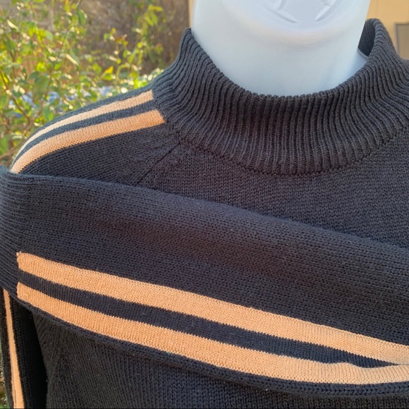 Brave Soul Black Stripe Long Sleeve Sweater | S - Picture 4 of 8